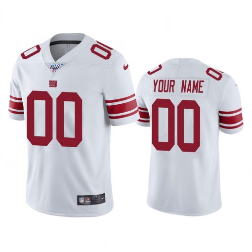Men's New York Giants ACTIVE PLAYER Custom 2019 White 100th Season Vapor Untouchable Limited Stitched NFL Jersey
